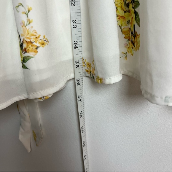 SHOW ME YOUR MUMU Andrea Wrap Dress in Sunny Side Yellow Floral Print - Picture 10 of 10